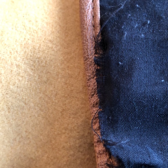 ALDO BACKPACK - BLACK & WHITE POLKA DOT WITH BROWN PLEATHER STAPS & TRIM - #216 - Picture 8 of 12